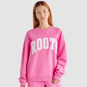 Roots x Barbie Relaxed Crew Sweatshirt - Size Large